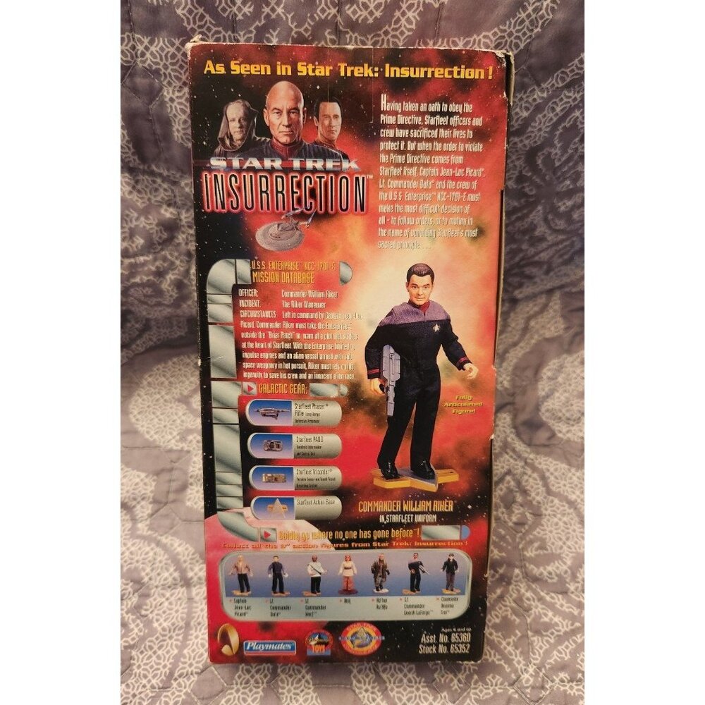 Star Trek Insurrection Commander William Riker Doll  NIB - Picture 2 of 9